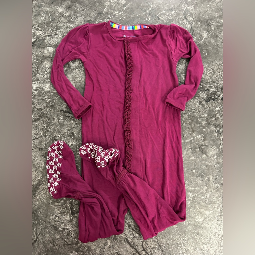 Magnetic Me Burgundy Baby Pajama